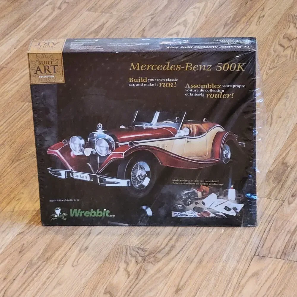 Wrebbit Car Model Kit Mercedes-Benz 500k Roadster 1:10 Scale New Sealed CBS203